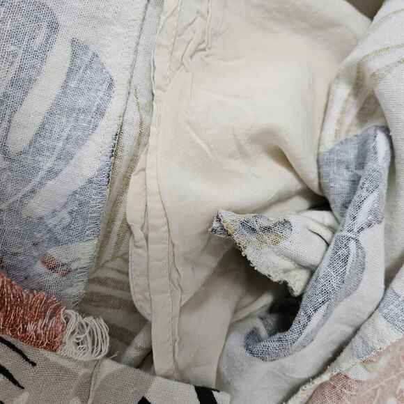 FATE Never Forget dress S linen blend Cut Out Back Lined Pockets Button Accents - Picture 11 of 11